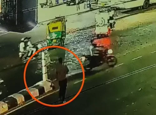 जोधपुर में तेज रफ्तार स्कॉर्पियो ने युवक को मारी टक्कर, सीसीटीवी फुटेज आया सामने