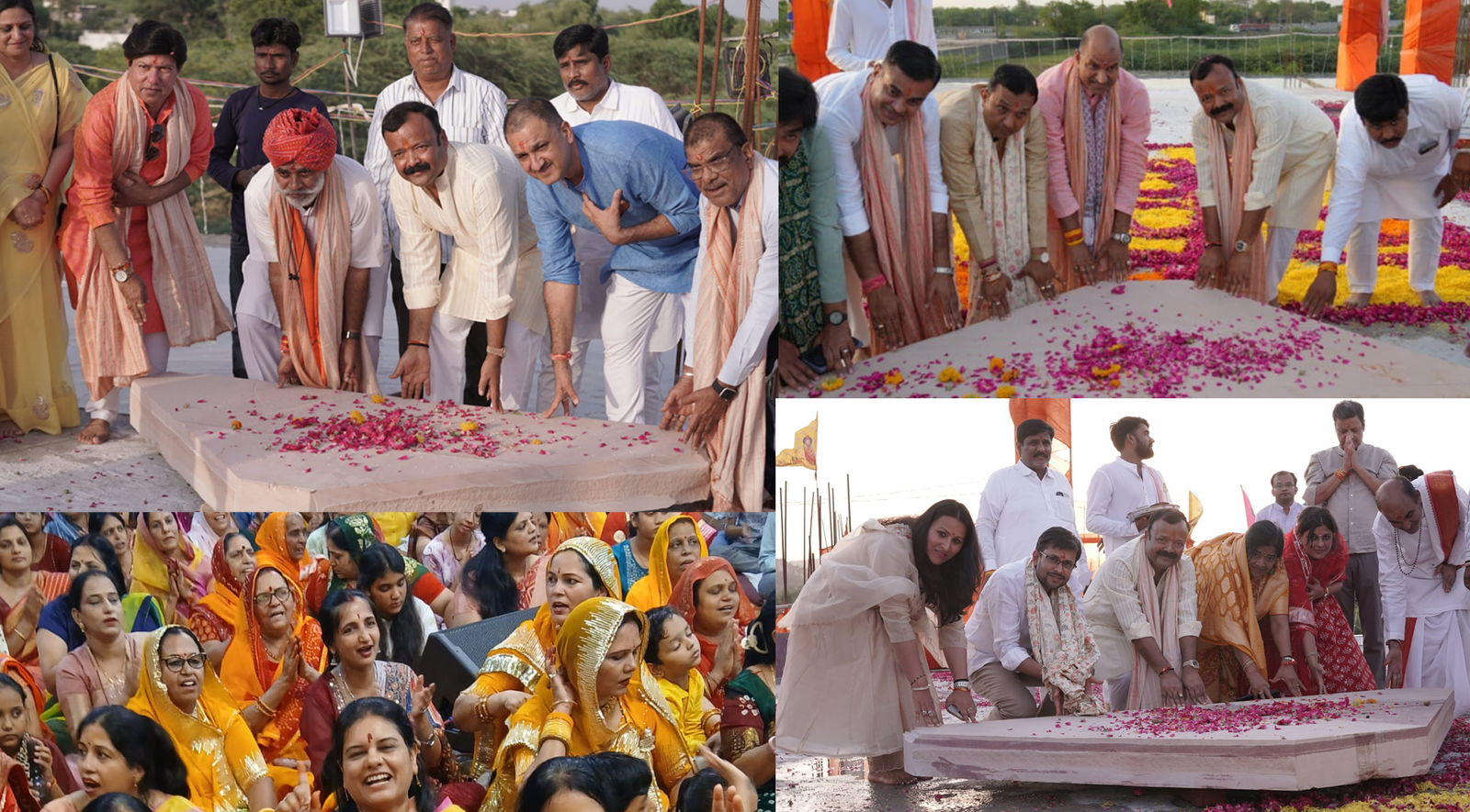 खाटूश्याम मन्दिर गर्भगृह शिलाओ का हुआ पूजन, संजू शर्मा शुभांगी ने भजनो पर खूब नचाया, जीमा छप्पन भोग भण्डारा प्रसाद