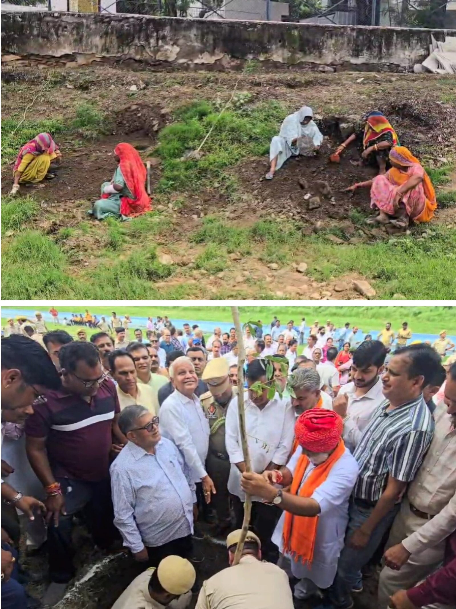 आयड़ नदी के किनारे हरियाली की नई इबारत: राज्यपाल की अगुवाई में महा पौधरोपण