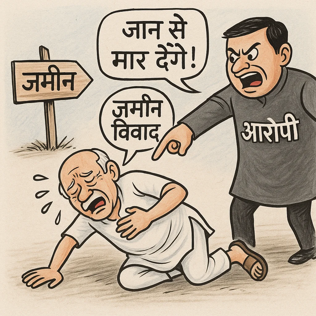 करोड़ों की जमीन हड़पने के लिए वृद्ध की जान ली, अब पत्नी को भी दे रहे जान से मारने की धमकी